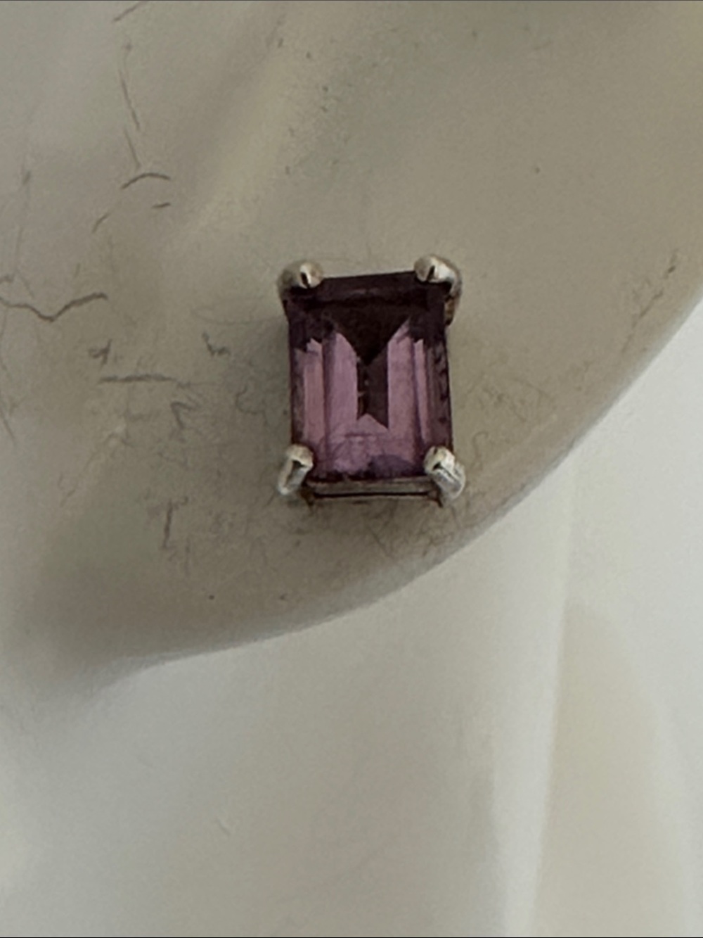 925 Sterling silver Amethyst Stud Earrings